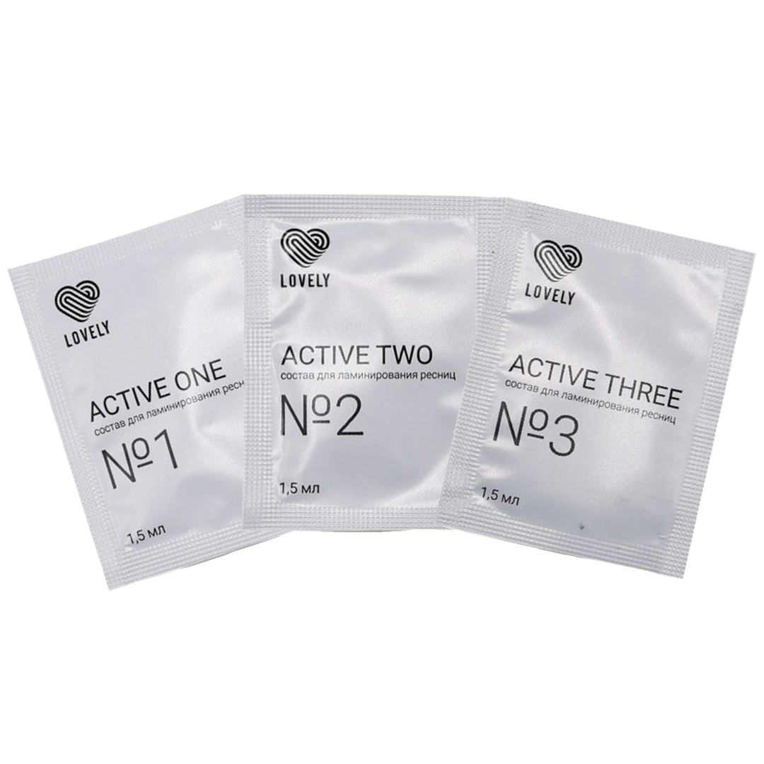 Actve Lift 1.5g full LOVELY Lash and Brow Lift Sachet Model "ACTIVE" No. 1, 2, 3 - Image 1