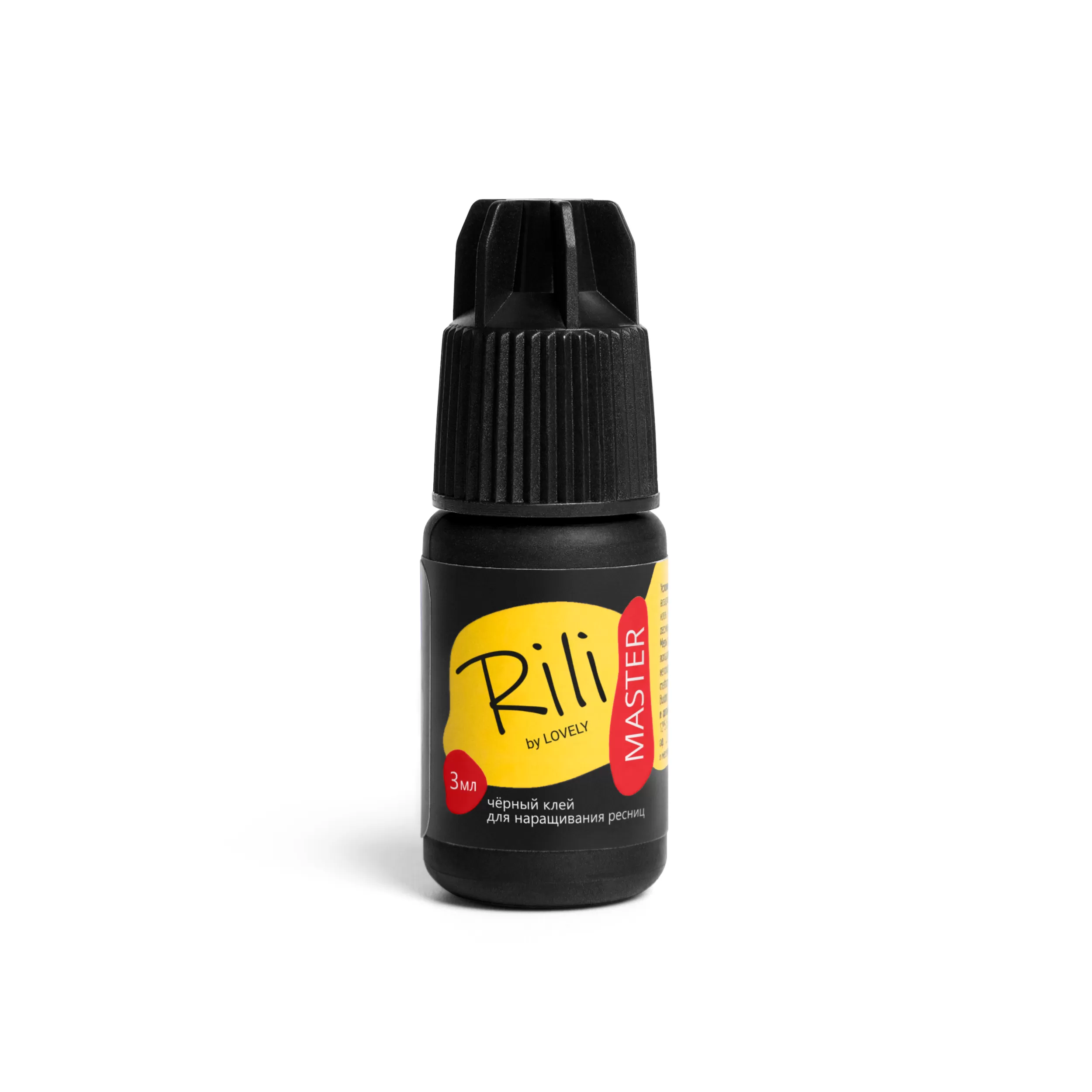 Black glue Rili Master, 3 ml (series)1 RILI Eyelash Extension Glue – Model "MASTER" 1 Second - Image 1