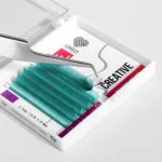 LOVELY Colored Eyelash Extension 6 Rows Model "Emerald" Color EMERALD - Image 2