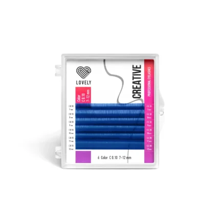LOVELY Colored Lashes Blue 6 Lines Mix Sizes
