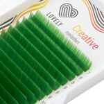 LOVELY Colored Eyelash Extensions 20 Rows LOVELY Model "Green" - Image 2