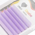LOVELY Colored Eyelash Extension 6 Rows – Model "Violet" (Light Purple) - Image 2