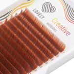 LOVELY Colored Eyelash Extensions 20 Rows LOVELY Model "Red Wine" Light Burgundy - Image 2