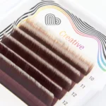 LOVELY Colored Eyelash Extension 20 Rows – Model “Ombre Latte” - Image 2
