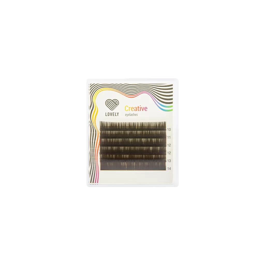 ba5f6783cc2e497ae5f0425bf76dc97b LOVELY Colored Eyelash Extension 6 Rows – Model “Dark Chocolate” - Image 1