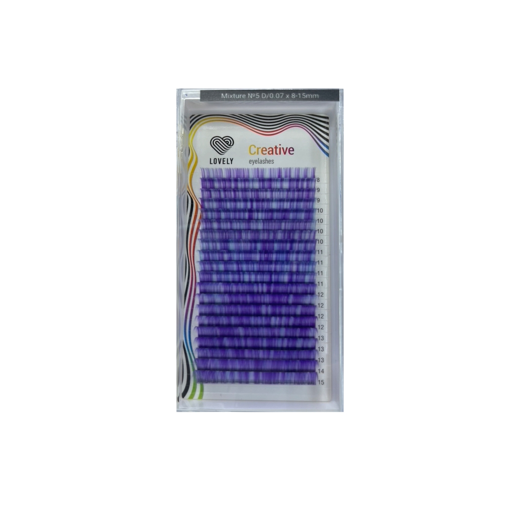 lovely mix n5 LOVELY Colored Eyelash Extension 20 Rows Model "Multi" Series 5 MIX - Image 1