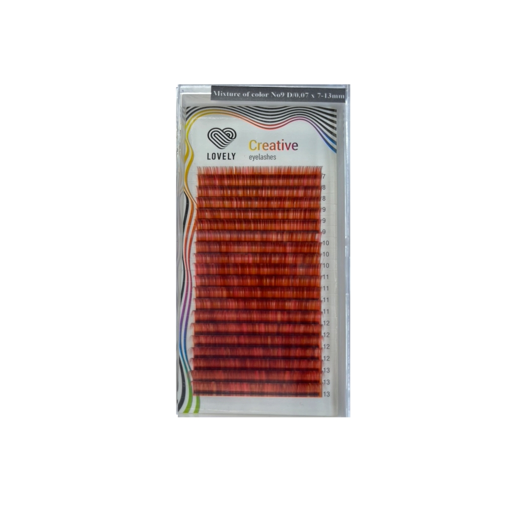 lovely mix n9 LOVELY Colored Eyelash Extension 20 Rows Model "Multi" Series 9 MIX - Image 1