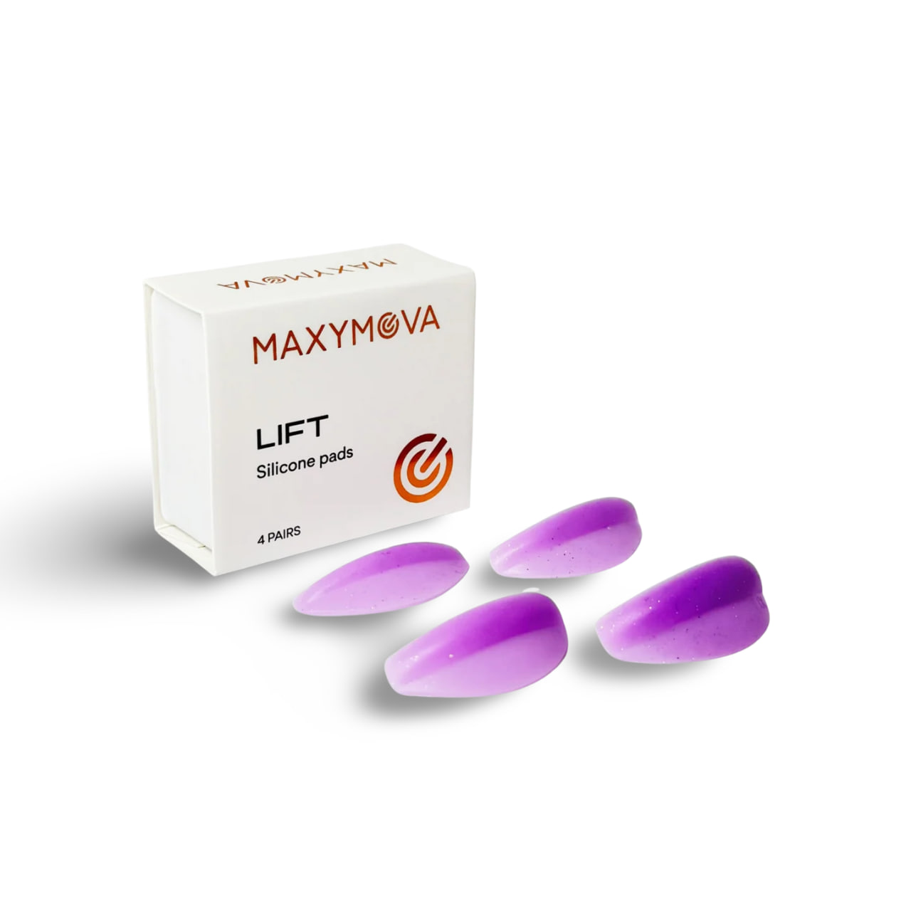 LIFT Professional Silicone Eyelash Shields for Lash Lamination - Purple Series, 4 Pairs2 MAXYMOVA Silicone Lash Lift Rods – “LIFT Silicon Pads” 4-Piece Set - Image 1
