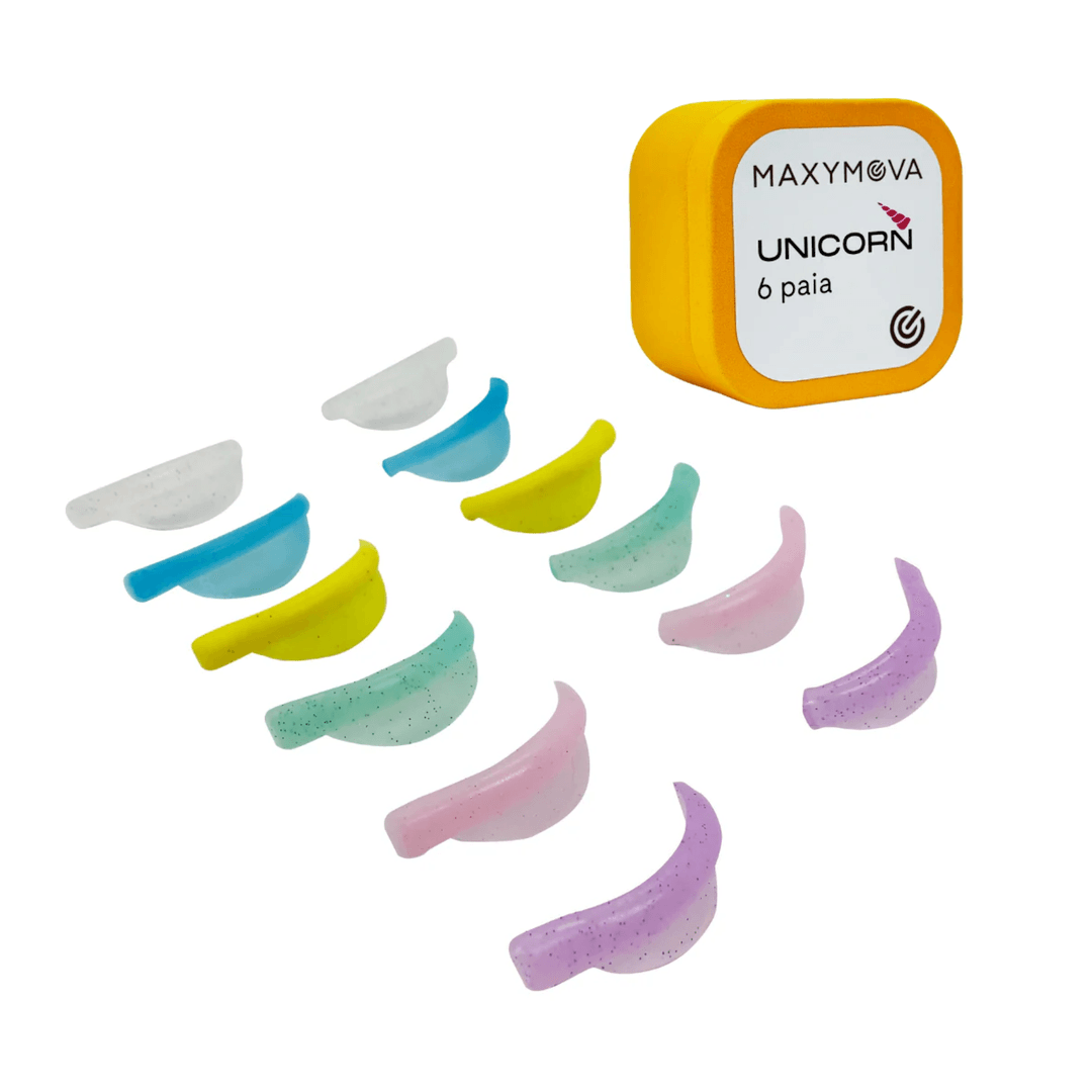 maxymova unicorn curl silicon MAXYMOVA Unicorn Glitter Silicone Shields CURL – Silicone Lash Curlers Set - Image 1