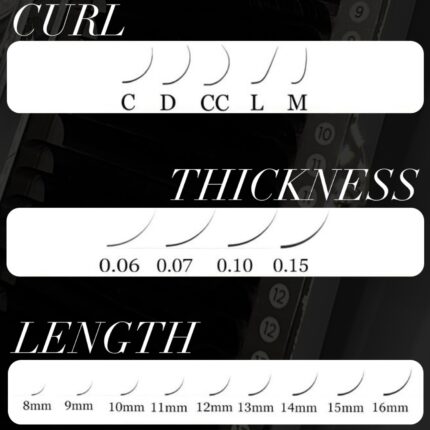 FLY LASH Black Lashes 20 Lines Single Size - Image 3