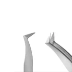 RILI Eyelash Extension Tweezer Model “G90” – Silver Color - Image 2