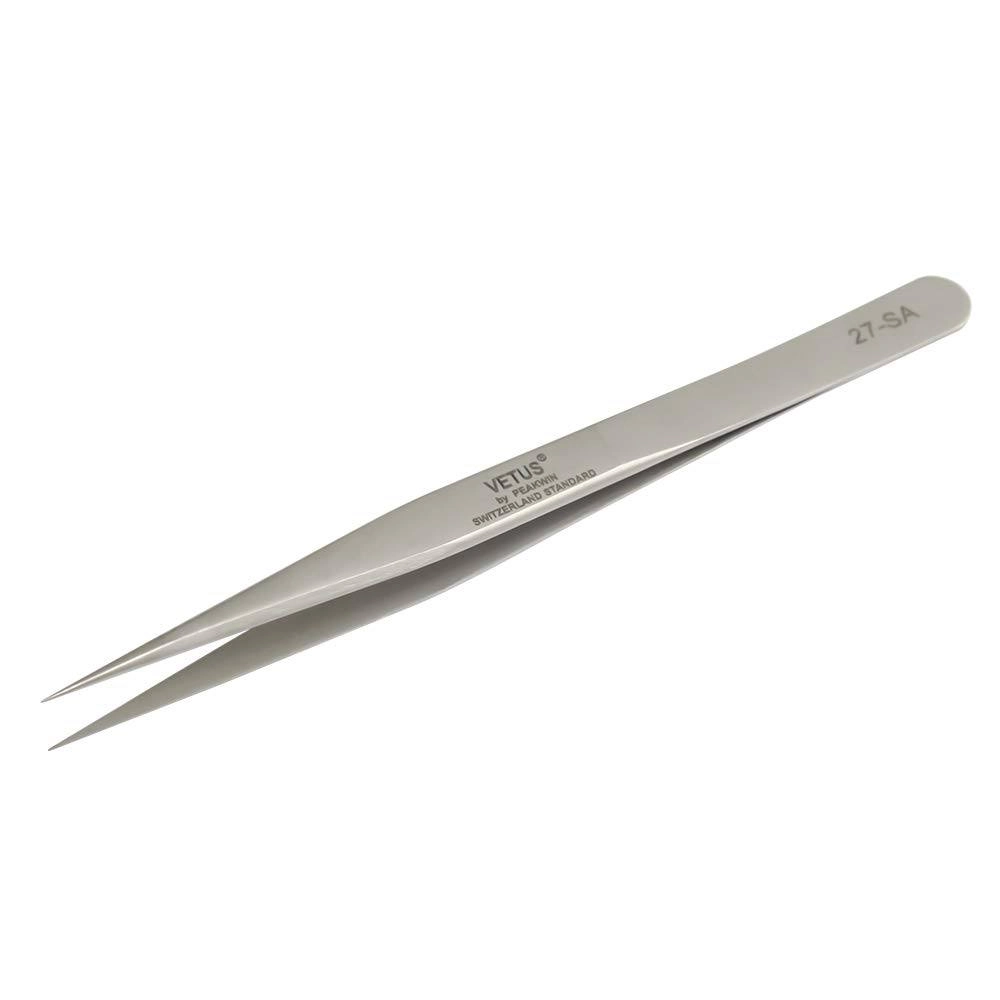 photo_2025-09-30_14-09-18 - 250KB VETUS Eyelash Extension Tweezer Model "SA‑27" Color SILVER - Image 1