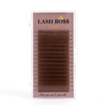 LASH BOSS SILK LIGHT BROWN LASHES CARAMEL 16 line