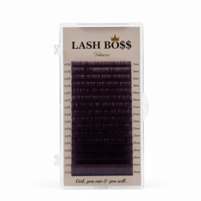 LASH BOSS Dark Brown Lashes Tobacco Silk