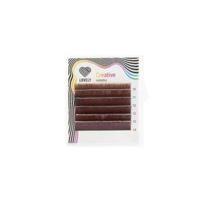 LOVELY Dark Chocolate Brown Lashes 6 Line